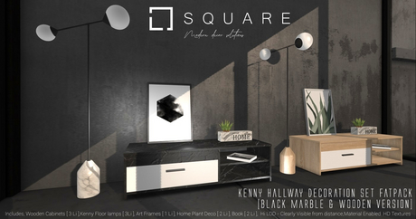 Second Life Marketplace - [ SQUARE ] - KENNY Hallway Decoration Sets ...
