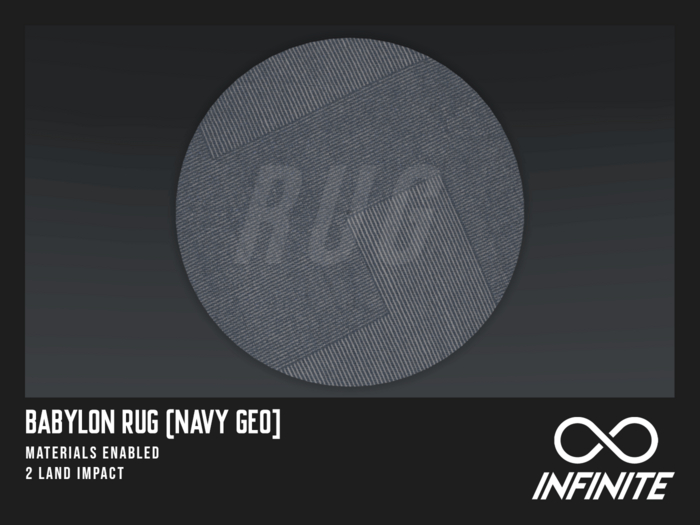 Infinite - Babylon Rug (Navy Geo)