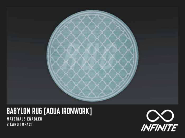 Infinite - Babylon Rug (Aqua Ironwork)