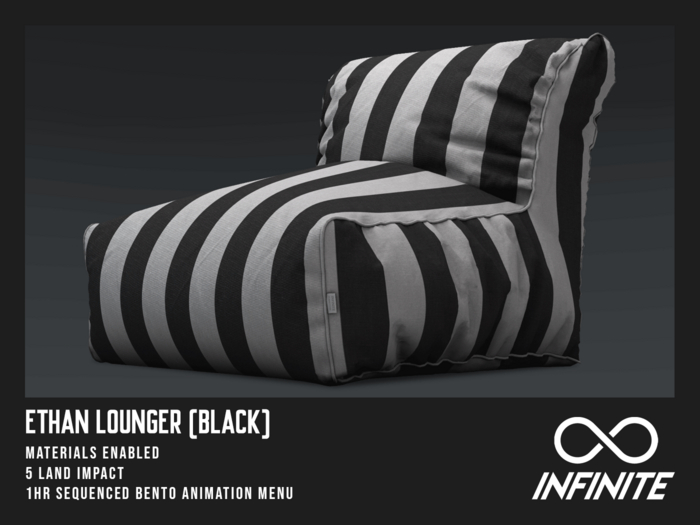 Infinite - Ethan Lounger - Black (PG)