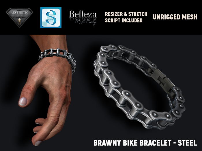 [7/11] Brawny Bike Bracelet - Steel