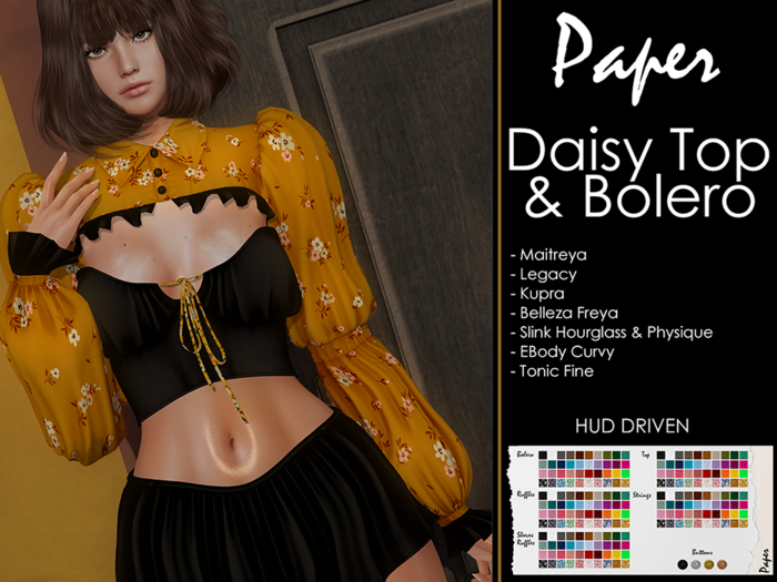 Paper. - Daisy Top & Bolero
