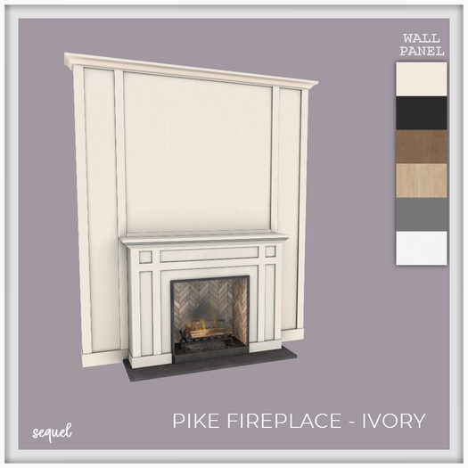 Sequel - Pike Fireplace - Ivory