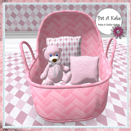 Pat A Kake Slumber Pink Bassinet