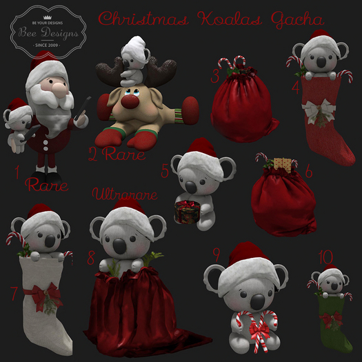06 Bee Designs Christmas Koalas