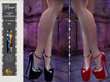 Mirium Leather Platform Stiletto ankle strap Heels, 70+ colors, Kupra, Slink, Belleza, Maitreya