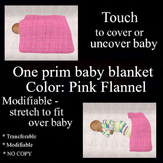 Pink Flannel Baby Blanket