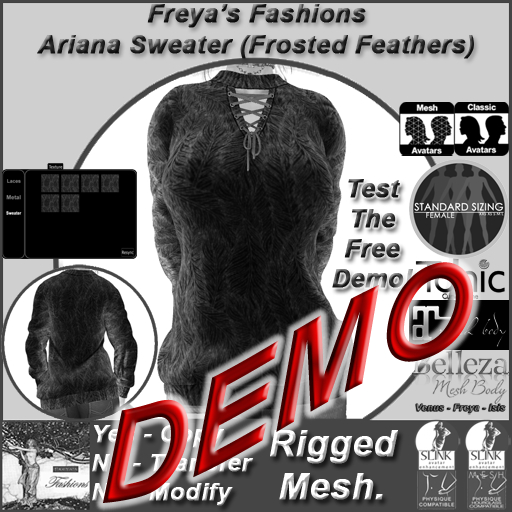 Freya's Fashions Ariana Sweater - (Frosted Feathers) - DEMO (Fully Functioning)