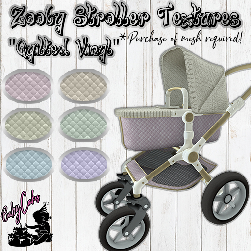 * BabyCakes Zooby Carriage Textures - Quilted Vinyl