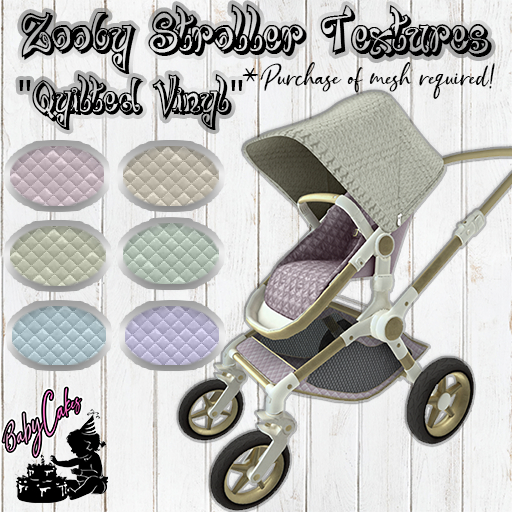 * BabyCakes Zooby Stroller Textures - Quilted Vinyl
