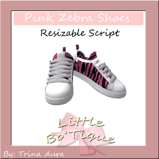 *LBT* Pink Zebra Shoes