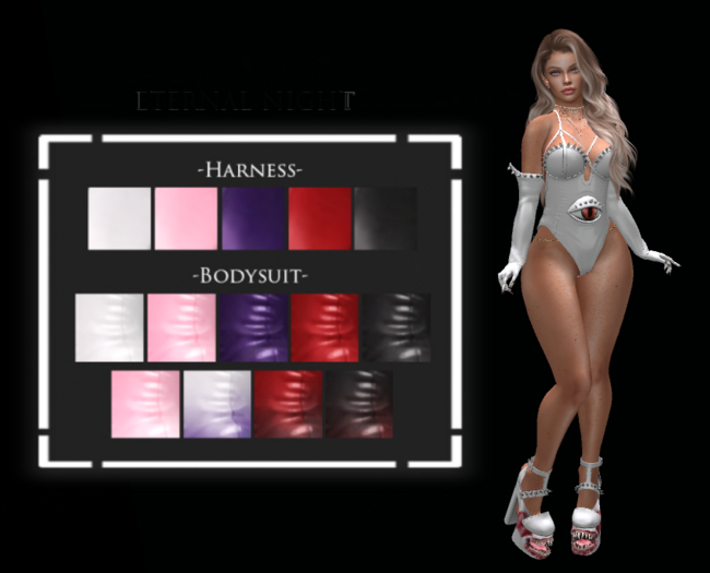 Tentacio & .{PSYCHO:Byts}Eternal Night-Elvira Bodysuit RARE WH