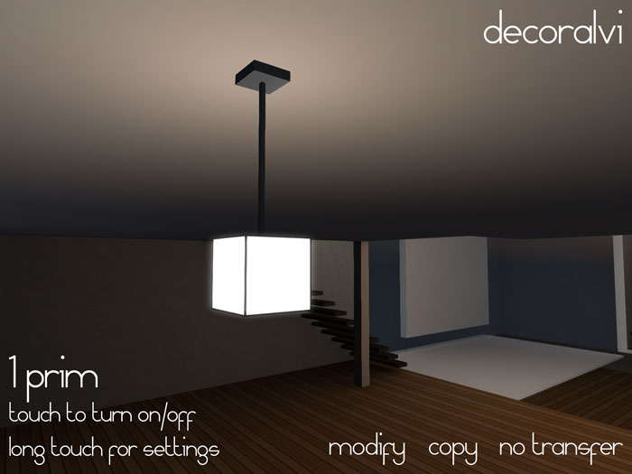 Hanging Light Cube Lamp -  1 prim - Copy Version