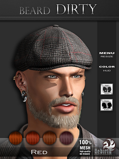 [//REBIRTH/]-BEARD_dirty-Red