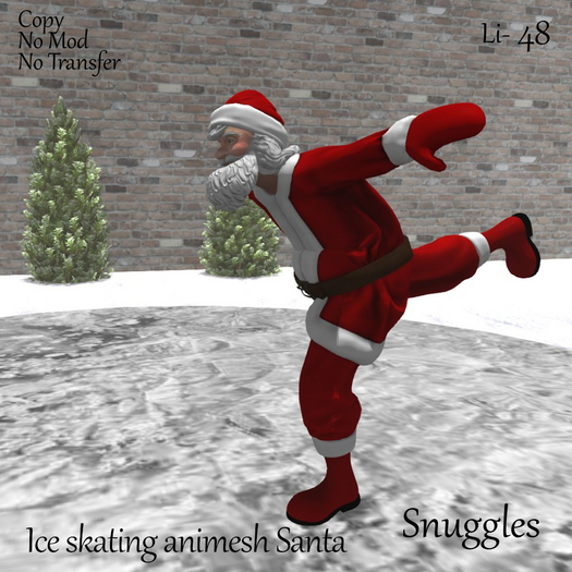 Ice skating animesh Santa By Snuggles 