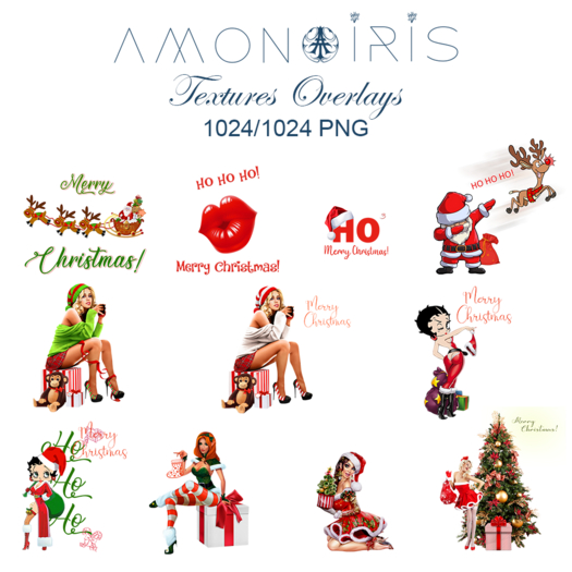 Christmas texture overlays Sexy Santa's helper