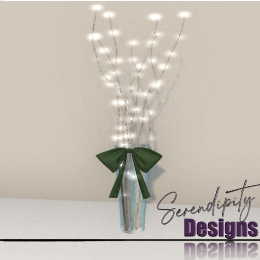 Serendipity Designs - Aspen Holiday Twigs in Vases 