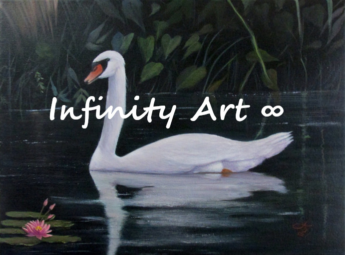 ~AFC~ Infinity Art: Swan in pond