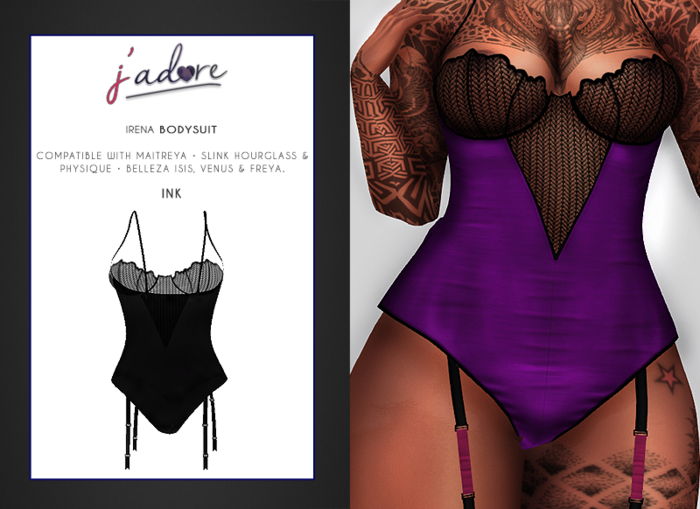 [J'Adore] Irena Bodysuit - Ink