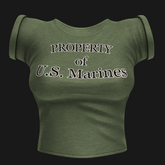 PROPERTY OF U.S. MARINES CUFF TEE (BOXED) GRN