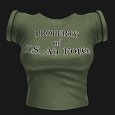 PROPERTY OF U.S. AIR FORCE CUFF TEE (BOXED) GRN