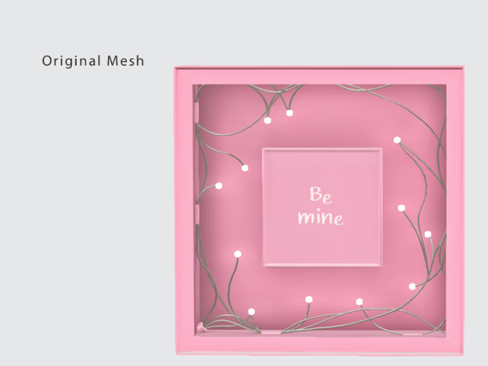 ACORN Shadow Box Be Mine -PInk