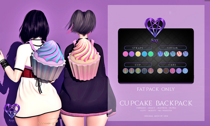 - sixx - Cupcake Backpack - {FATPACK}