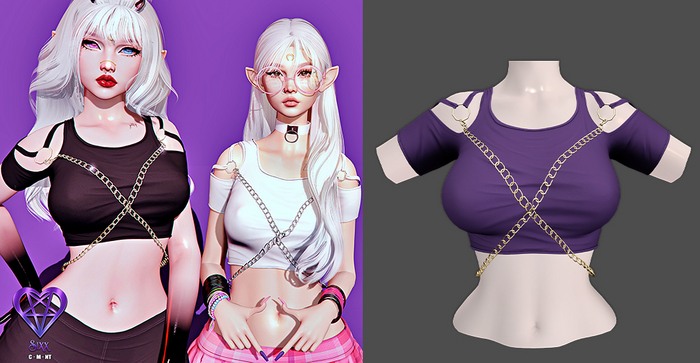 - sixx - Aramath Crop - Purple