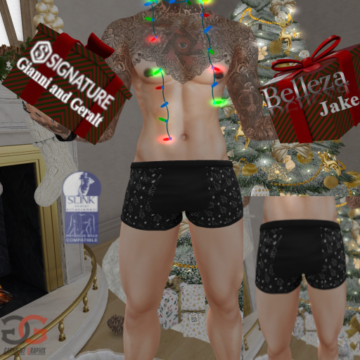 GG - Black Xmas Trunks 
