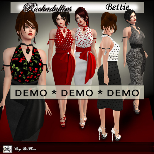 C&F Rockadolly Bettie Outfit DEMO (Heels, Halter & Pencil Skirt )