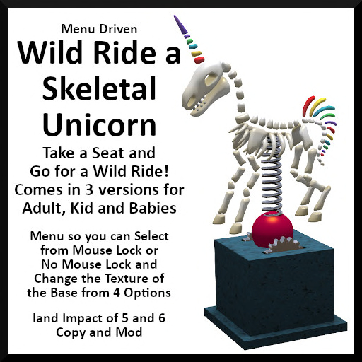 Wild Ride a Skeletal Unicorn