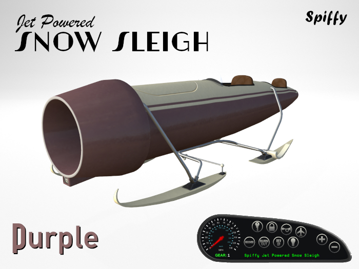 Spiffy Jet Powered Snow Sleigh - Purple
