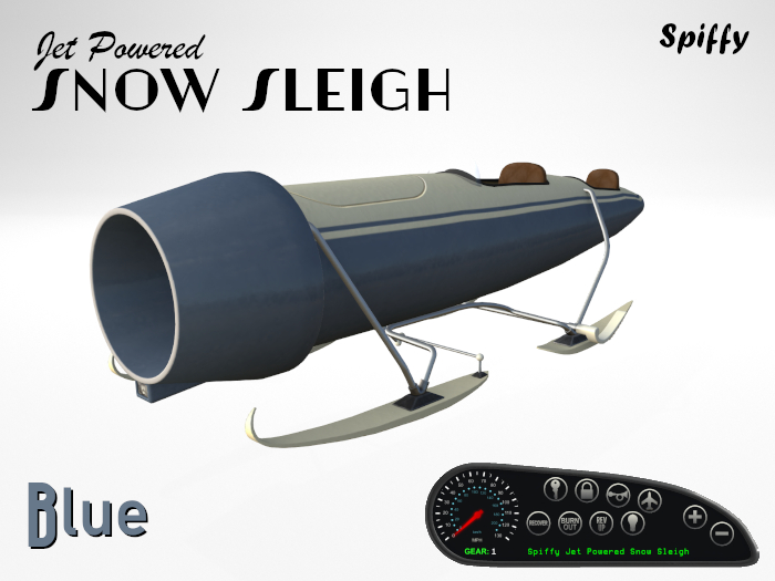 Spiffy Jet Powered Snow Sleigh - Blue