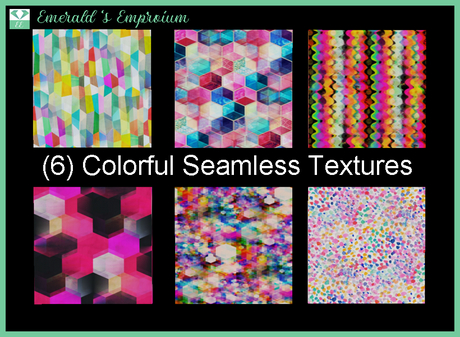 Second Life Marketplace - (6) Colorful Seamless Textures FULL PERM