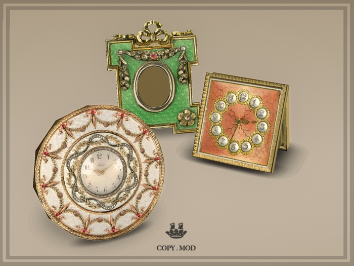 Boehmer -Faberge clock Rosette