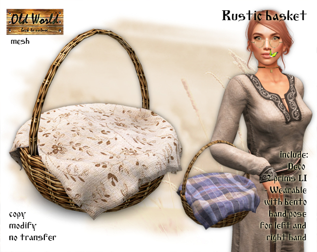 Rustic basket - Old World - Rustic / Medieval