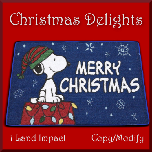 Snoopy Merry Christmas Rug