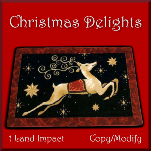 Elegant Christmas Deer Rug