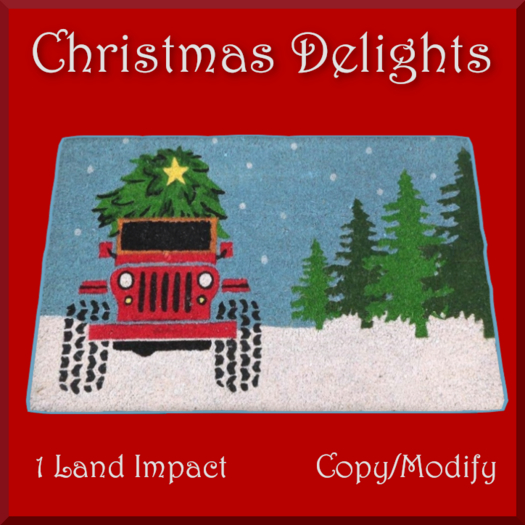 Christmas Tree Truck Rug