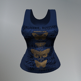 Blue Butterfly Slink Tank Top