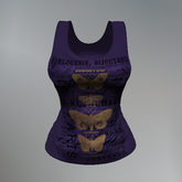 Purple Butterfly Slink Tank Top