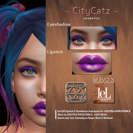 ~ CityCatz ~ LeLUTKA EvoX Eyeshadow and Lipstick
