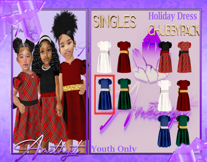 :: Amethyst Unpacker :: Holiday Dress Blue Berry