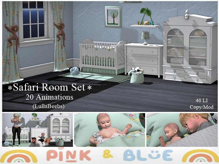 Safari Room Set(LullaBeebs){Pink&Blue}