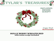 .:TT:.  HOLLY BERRY WREATH RED  add me