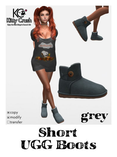 Kitty Crush - Short UGG grey