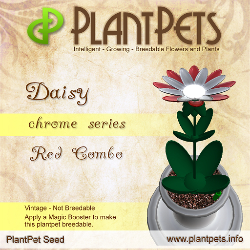 PlantPet Seed [Daisy *Chrome Red Combo*] RARE VINTAGE