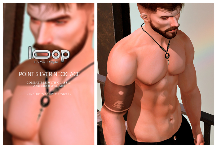 [loop] Point Silver Necklace Men