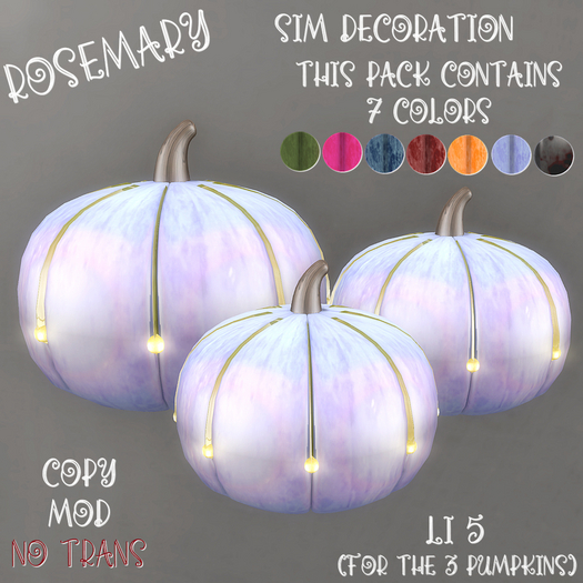 * Rosemary * Pretty Pumpkins * 