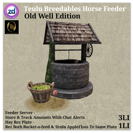 *ZD* Teulu Breedables Horse Feeder - Old Well v1